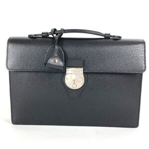 GUCCI 295256 logo Business bag, briefcase Hand Bag Leather Black